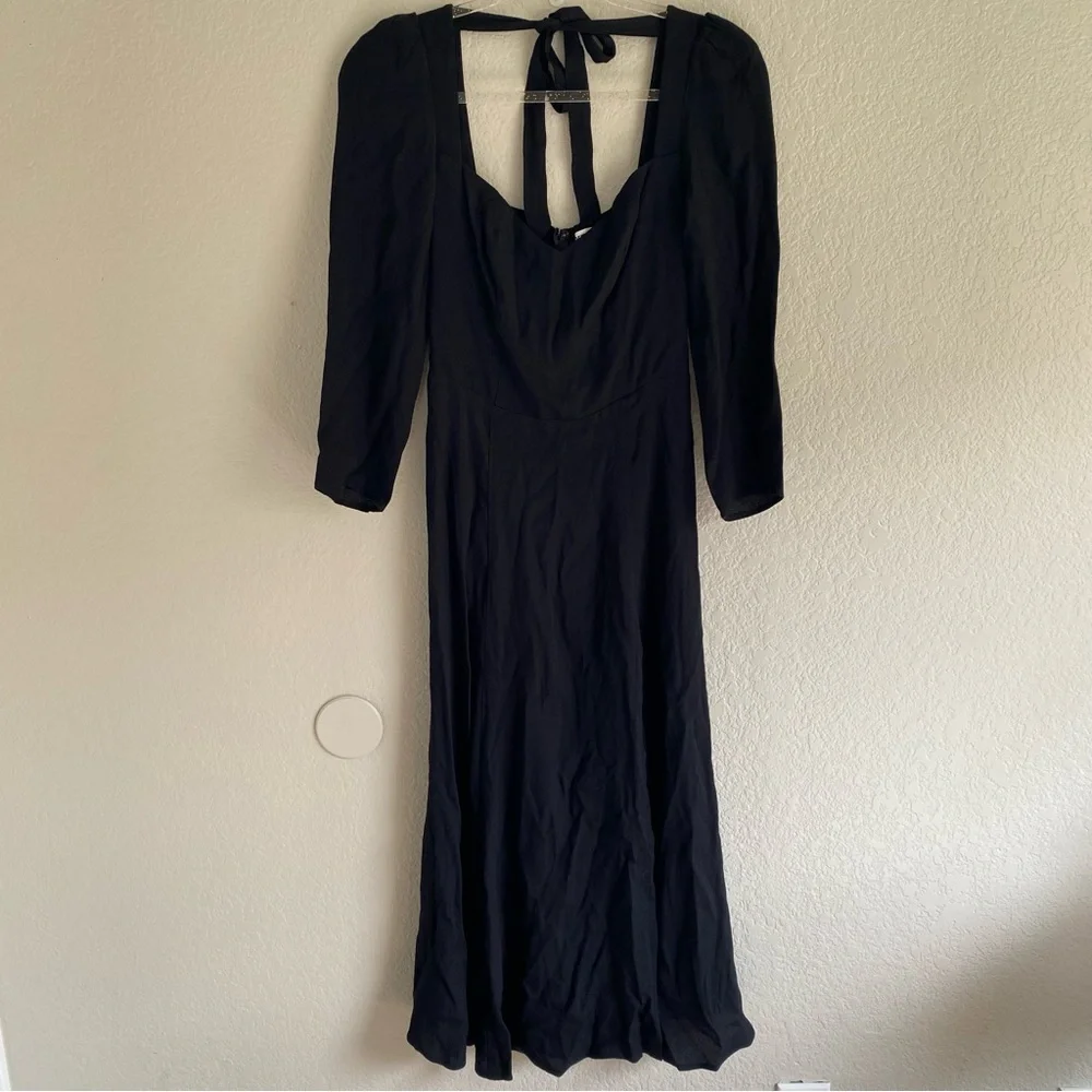 Reformation Mara Dress Black NEW - Picture 5 of 11